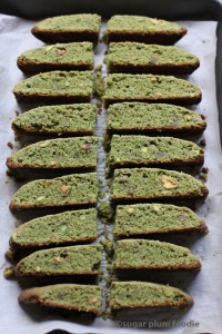 baked green tea biscotti